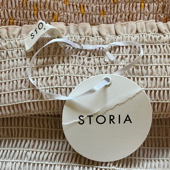 Storia Pink and Yellow Floral Crop Top Small - Picture 4 of 5